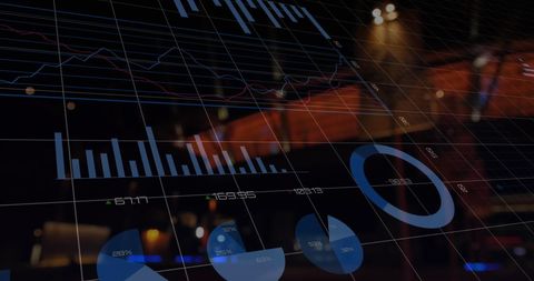 Financial Data Processing Over Cityscape Inspiration - Download Free Stock Images Pikwizard.com