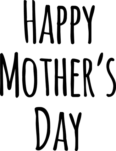 Mother's day text transparent background decorative design