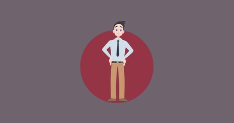 Animated Caucasian Businessman Presenting with Confidence - Download Free Stock Images Pikwizard.com