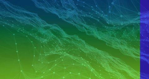 Abstract Digital Network on Green Gradient Background - Download Free Stock Images Pikwizard.com