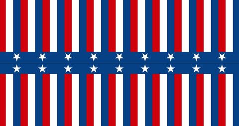 Patterned us flag with light motion effect