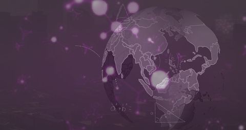 Futuristic Digital Interface with Globe and Scientific Data - Download Free Stock Images Pikwizard.com