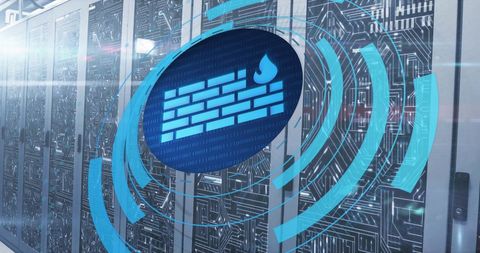 Digital Firewall and Data Security in Server Room - Download Free Stock Images Pikwizard.com