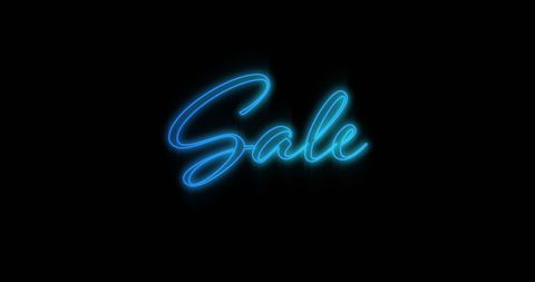 Neon Sale Sign on Black Background - Download Free Stock Images Pikwizard.com