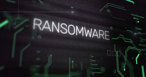 Digital Security Concept with Ransomware Alert and Circuit Board Design - Download Free Stock Images Pikwizard.com