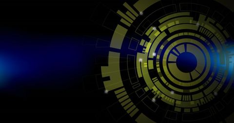 Abstract Futuristic Interface with Spinning Round Scanner - Download Free Stock Images Pikwizard.com
