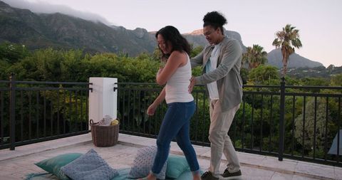 Romantic Picnic Delight with Joyful Couple Outdoors