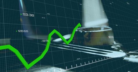 Rising market trend overlaying gavel representing financial regulation and legal impact