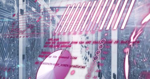 Abstract Data Processing in Modern Server Room - Download Free Stock Images Pikwizard.com