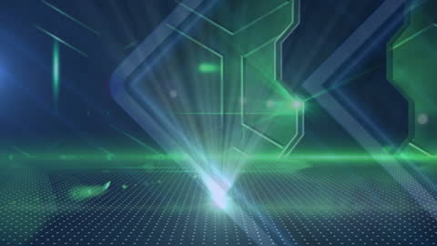 Futuristic Network Connections with Dynamic Light Trails