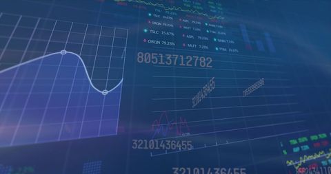 Dynamic Financial Data Visualization on Digital Screen - Download Free Stock Images Pikwizard.com