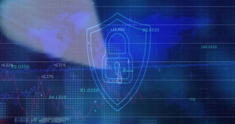 Digital Padlock Shield in Secure Global Interface