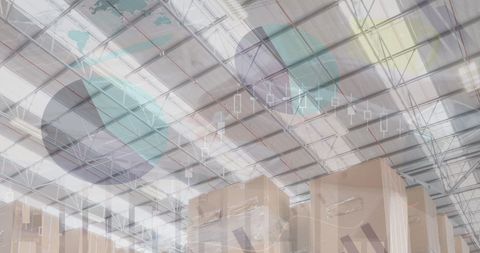 Futuristic Visualization of Warehouse and Global Financial Data - Download Free Stock Images Pikwizard.com