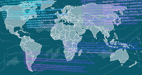 Global Networking Technology with Digital World Map - Download Free Stock Images Pikwizard.com