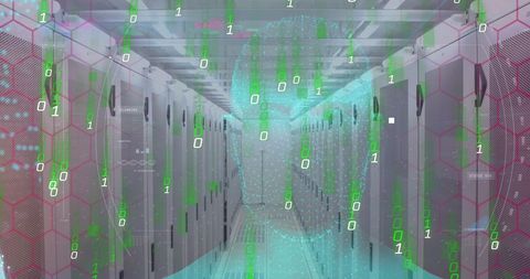 futuristic data center with binary code for cloud computing concepts - Download Free Stock Images Pikwizard.com