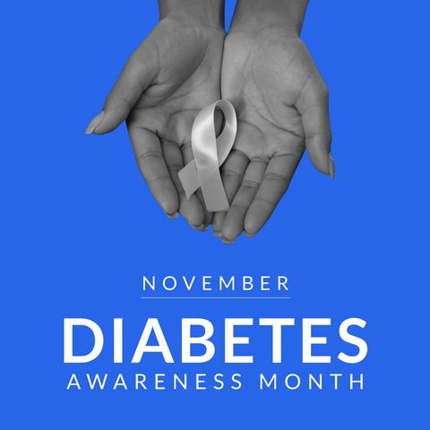 Diabetes Awareness Month Ribbon in Hands - Download Free Stock Templates Pikwizard.com