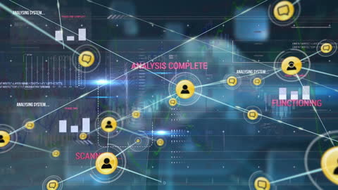 Network Connection Interface with Data and Digital Icons