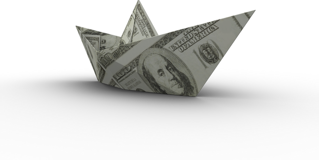 Transparent Paper Boat Made from Folded Dollar Bills Representing Economy and Creativity - Download Free Stock Videos Pikwizard.com