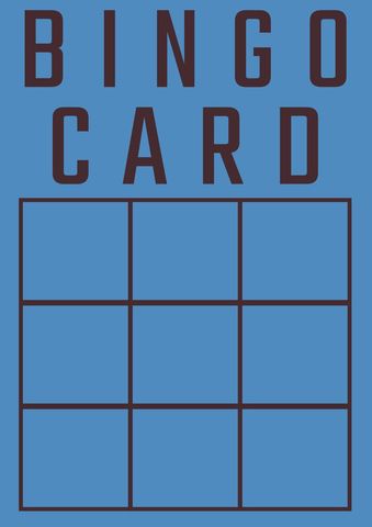 blank bingo card on vibrant blue background - Download Free Stock Templates Pikwizard.com