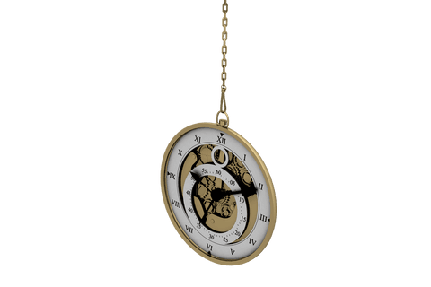 vintage transparent pocket watch with chain highlighting intricate details - Download Free Stock Videos Pikwizard.com