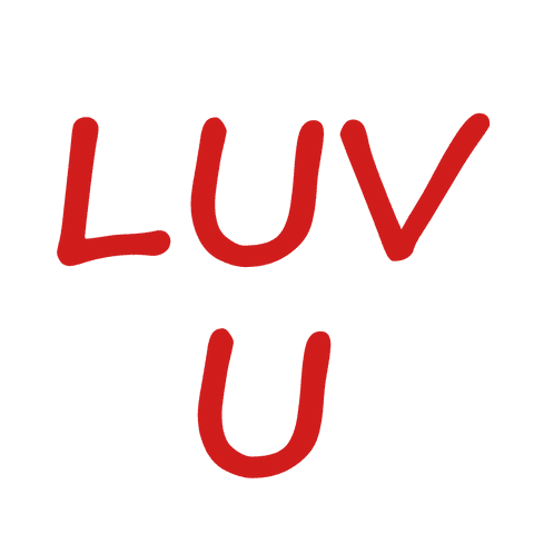LUV U Valentine Text on Transparent Background in Red Vector Design - Download Free Stock Videos Pikwizard.com