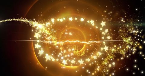 Digital Interface with Starry Frame and Light Effects