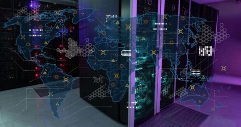 Futuristic Networking Technology in Modern Data Center - Download Free Stock Images Pikwizard.com