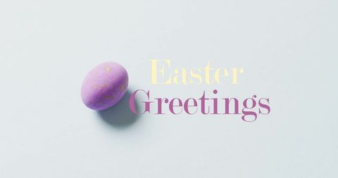 Pastel easter egg with holiday greetings