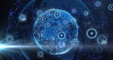 Global Connectivity and Digital Data Visualization - Download Free Stock Images Pikwizard.com