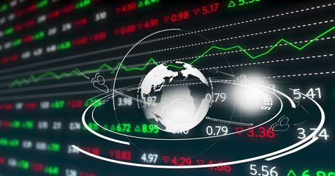 Global Financial Network with Digital Interface Elements - Download Free Stock Images Pikwizard.com