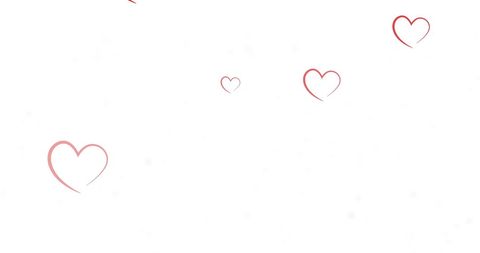 Scattered Red Heart Outlines on White Background for Romantic Design - Download Free Stock Images Pikwizard.com