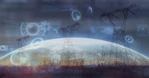 Technological interface merging with power grid system