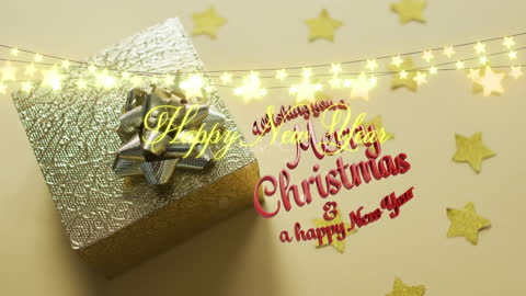 Festive Greeting Card With Sparkling New Year Message