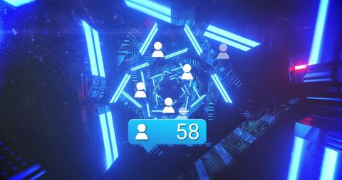 Digital Networking and Data Connection Concept