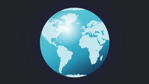 Abstract Blue Globe on Dark Background Representing Global Connectivity