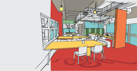 colorful office interior illustration on transparent background - Download Free Stock Videos Pikwizard.com