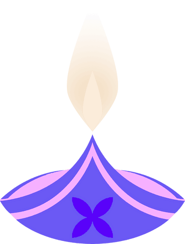 violet decorative oil lamp with flame on transparent background - Download Free Stock Videos Pikwizard.com