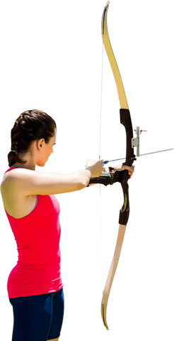 transparent background woman practicing archery - Download Free Stock Videos Pikwizard.com