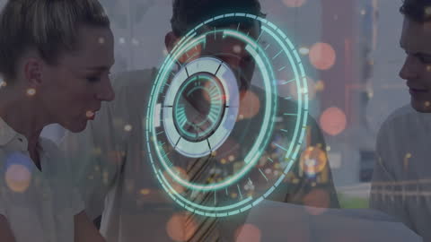 Futuristic Technology Project Discussion in Office Setting