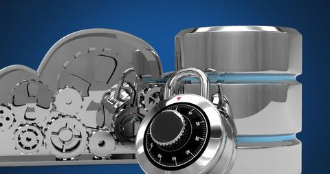 Cyber Security Concept with Lock and Server Illustrating Data Protection - Download Free Stock Images Pikwizard.com
