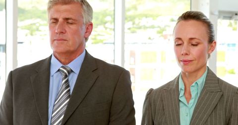 Business Professionals in Reflective Moment at Corporate Event - Download Free Stock Images Pikwizard.com