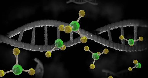 Molecular Interaction with Spinning DNA Structure