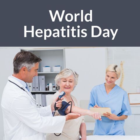 Doctor Examining Elderly Woman for World Hepatitis Day - Download Free Stock Templates Pikwizard.com
