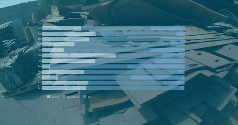 Data Analysis Concept Overlaying Industrial Waste Site