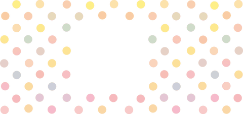 Colorful circular dot pattern with transparent background
