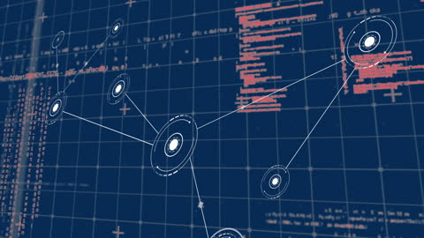 Abstract Digital Network with Programming Visualization