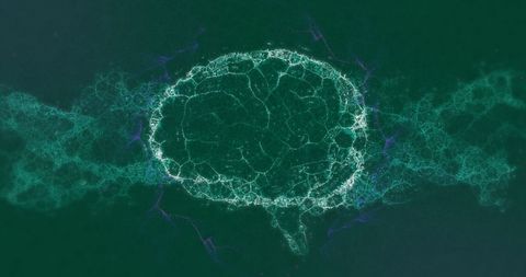 Abstract digital brain neural network concept