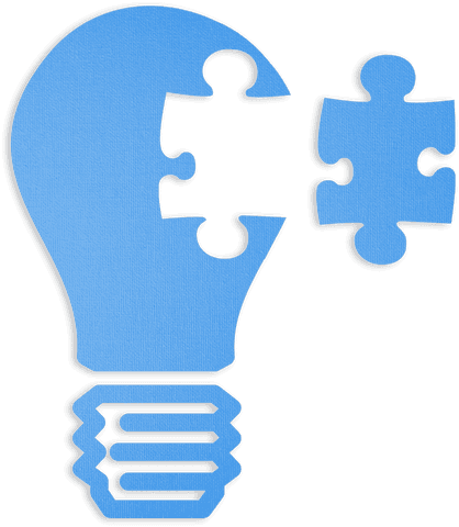 lightbulb and puzzle shape icon on transparent background - Download Free Stock Videos Pikwizard.com