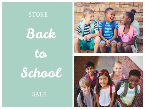 Happy Children Celebrating Back to School Excitement Outdoors