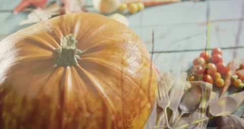 Vibrant Autumn Produce with Halloween Pumpkin Scene - Download Free Stock Images Pikwizard.com